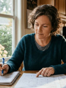 woman reviewing comprehensive metabolic panel CMP blood test results