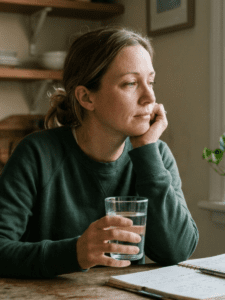 woman reviewing electrolyte sodium potassium blood test results